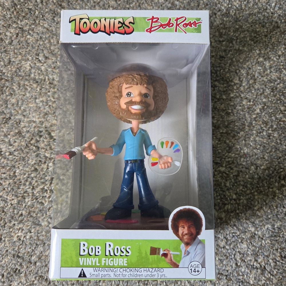Bob‎ Ross Toonies Vinyl Figure Toynk Full Color Artist Collectible BR6